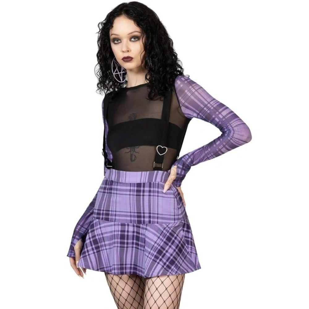 Killstar school daze lilac tartan size M